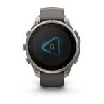 Garmin Fenix 9 Pro - Solar, Titanium, 47mm (Pebble Gray/Silver Gray Silicone Band)