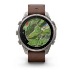 Garmin Fenix 9 Pro – Titanium, 47mm (Pebble Gray/Walnut Leather Band)