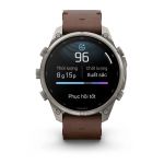 Garmin Fenix 9 Pro – Titanium, 47mm (Pebble Gray/Walnut Leather Band)