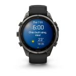 Garmin Fenix 9 Pro – Titanium, 47mm (Black/Pebble Gray Band)