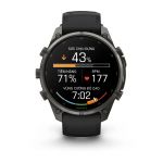 Garmin Fenix 9 Pro – Titanium, 47mm (Black/Pebble Gray Band)