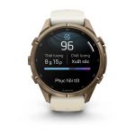 Garmin Fenix 9 Pro – Titanium, 43mm (Cream/Fog Gray Band)