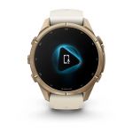 Garmin Fenix 9 Pro – Titanium, 43mm (Cream/Fog Gray Band)