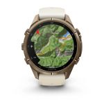Garmin Fenix 9 Pro – Titanium, 43mm (Cream/Fog Gray Band)