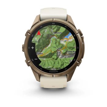 Garmin Fenix 9 Pro – Titanium, 43mm (Cream/Fog Gray Band)