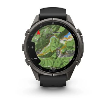 Garmin Fenix 9 Pro – DLC Titanium, 43mm (Black/Pebble Gray Band)