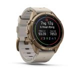 Garmin fēnix 9 Pro – Titanium, 43mm (Autumn Gold/Bone Leather Band)