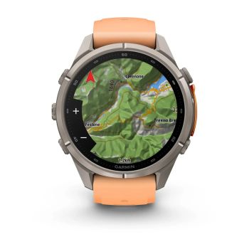 Garmin Fenix 9 Pro – Titanium, 43mm (Shell Pink/Autumn Orange Band)
