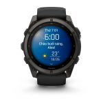 Garmin Fenix 9 – 51mm, DLC Titanium (Black Silicone Band)