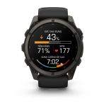 Garmin Fenix 9 – 51mm, DLC Titanium (Black Silicone Band)