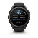 Garmin Fenix 9 – 51mm, DLC Titanium (Black Silicone Band)