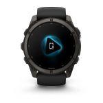 Garmin Fenix 9 – 51mm, DLC Titanium (Black Silicone Band)