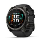 Garmin Fenix 9 – 51mm, DLC Titanium (Black Silicone Band)