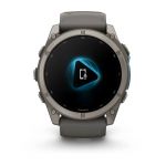 Garmin Fenix 9 – 51mm, Titanium (Pebble Gray Silicone Band)