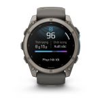 Garmin Fenix 9 – 51mm, Titanium (Pebble Gray Silicone Band)