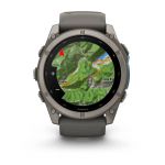 Garmin Fenix 9 – 51mm, Titanium (Pebble Gray Silicone Band)