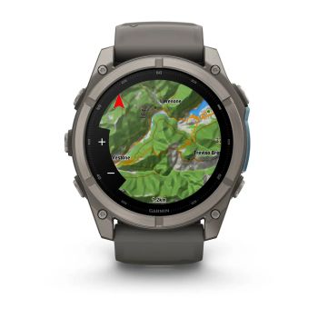 Garmin Fenix 9 – 51mm, Titanium (Pebble Gray Silicone Band)