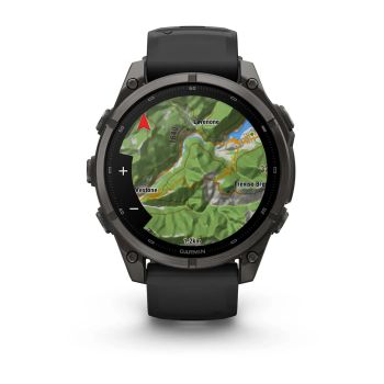 Garmin fēnix 9 – 47mm, DLC Titanium (Black Silicone Band)