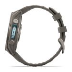 Garmin Fenix 9 – 47mm, Titanium (Pebble Gray Silicone Band)