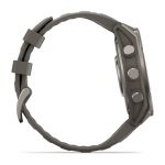 Garmin Fenix 9 – 47mm, Titanium (Pebble Gray Silicone Band)