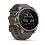 Garmin Fenix 9 – 47mm, Titanium (Pebble Gray Silicone Band)