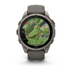 Garmin Fenix 9 – 47mm, Titanium (Pebble Gray Silicone Band)