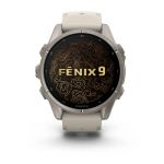 Garmin Fenix 9 – 43mm, Titanium (Fog Gray Silicone Band)