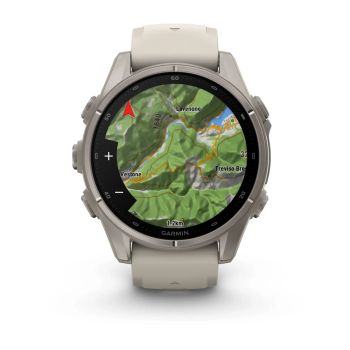 Garmin Fenix 9 – 43mm, Titanium (Fog Gray Silicone Band)