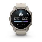 Garmin Fenix 9 – 43mm, Titanium (Fog Gray Silicone Band)