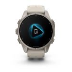 Garmin Fenix 9 – 43mm, Titanium (Fog Gray Silicone Band)