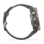Garmin Fenix 9 – 43mm, Titanium (Pebble Gray Silicone Band)