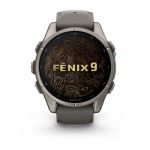 Garmin Fenix 9 – 43mm, Titanium (Pebble Gray Silicone Band)