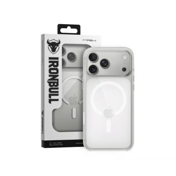 Ốp Lưng Magsafe Mipow Ironbull Button Control Tempered Glass Transparent