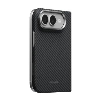 Ốp lưng mặt sau PITAKA Ultra Slim (PitaTap™) Cho iPhone Duo – Black/Grey Twill (Edge)