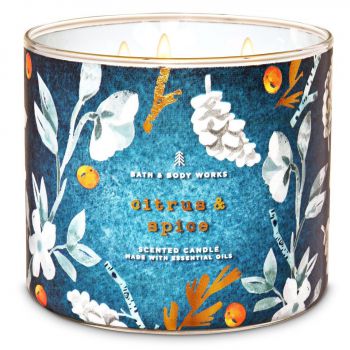 Nến thơm Bath & Body Works Citrus & Spice, 411g, 3 bấc