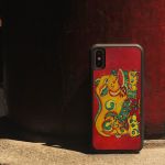 Bold handmade paiting leather case - Đàn lợn