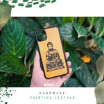 Bold Handmade Painting Leather Case - Buddha