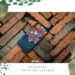 Bold Handmade Painting Leather Case - Hồng đen