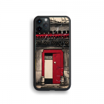 Bold Handmade Painting Leather Case - The red door