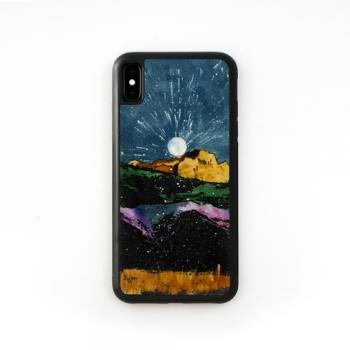 Bold Handmade Painting Leather Case - White Sun