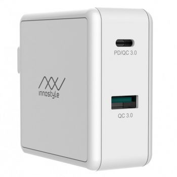 Sạc nhanh Innotyle GoMax PD 49.5W (1 USB-C PD + 1 USB-A QC 3.0)