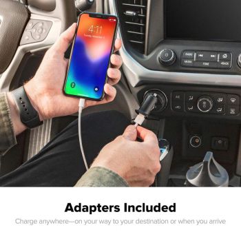 Bộ sạc không dây Mophie Charge Stream Travel Kit (Sạc không dây + Sạc xe hơi)