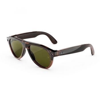 Kính thông minh Ray-Ban Meta Aviator (Gen 3) - Transparent Umber Frame/Transitions Jade Lenses