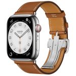 Apple Watch Series 8 Hermès, 45mm Silver Stainless Steel Case with Single Tour Deployment Buckle
