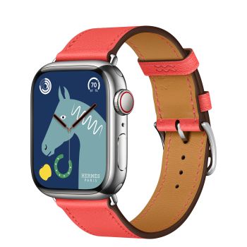 Apple Watch Series 8 Hermès, 41mm Silver Stainless Steel Case with Single Tour