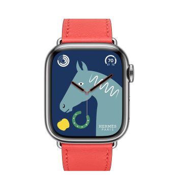 Apple Watch Series 8 Hermès, 41mm Silver Stainless Steel Case with Single Tour