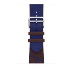 Apple Watch Series 8 Hermès, 45mm Silver Stainless Steel Case with Jumping Single Tour - Rouge Sellier/Bleu Saphir