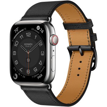 Apple Watch Series 8 Hermès, 45mm Silver Stainless Steel Case with Single Tour