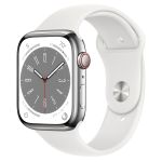 Apple Watch Series 8 (GPS+Cellular) 45mm Stainless Steel with Sport Band