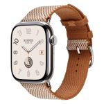 Apple Watch Hermès Series 10 Titanium Case, Toile H Single Tour